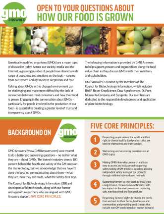 about GMO Answers 